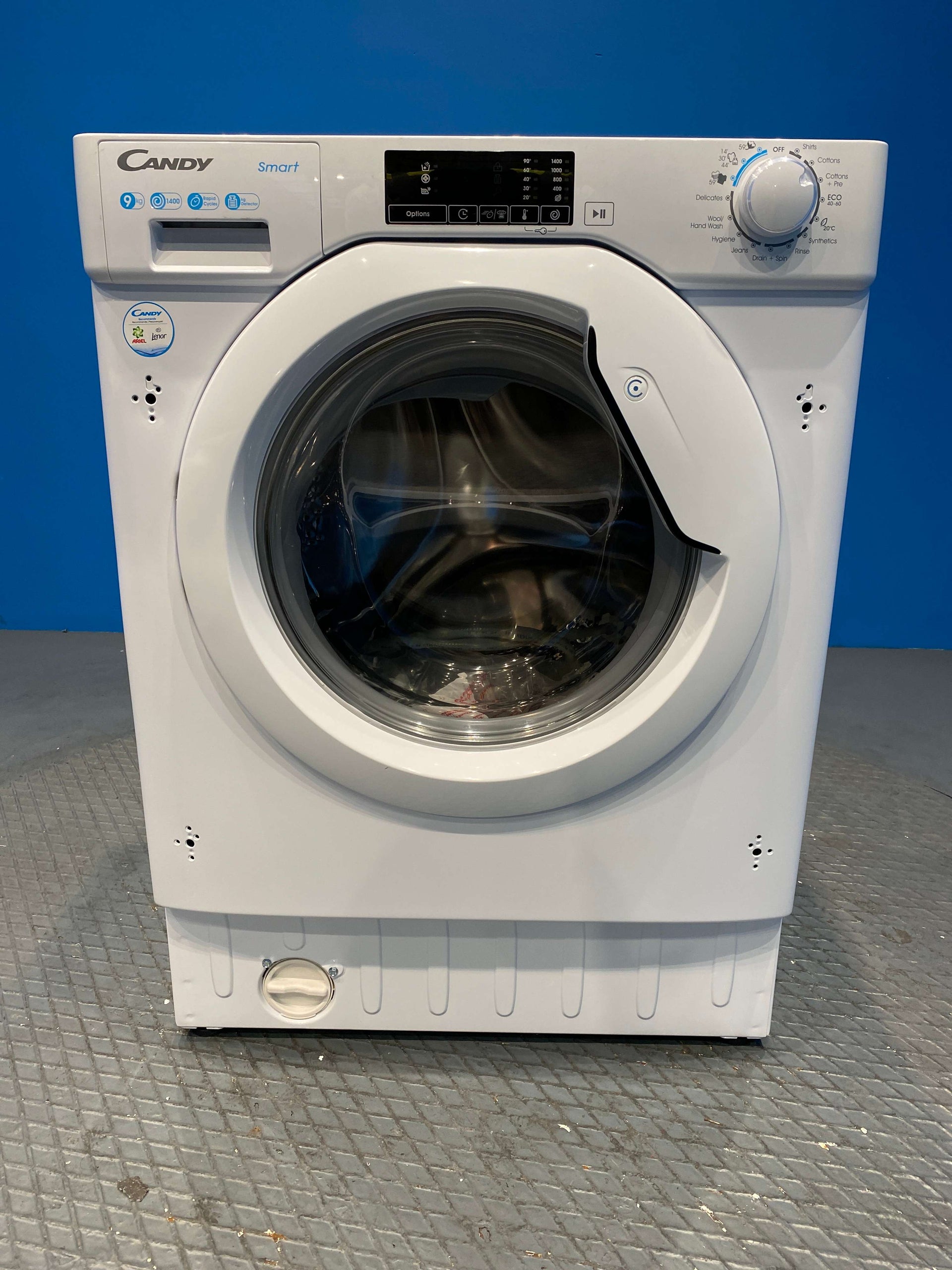 Candy CBW49D1W4 Integrated 9kg 1400 Spin Washing Machine - White