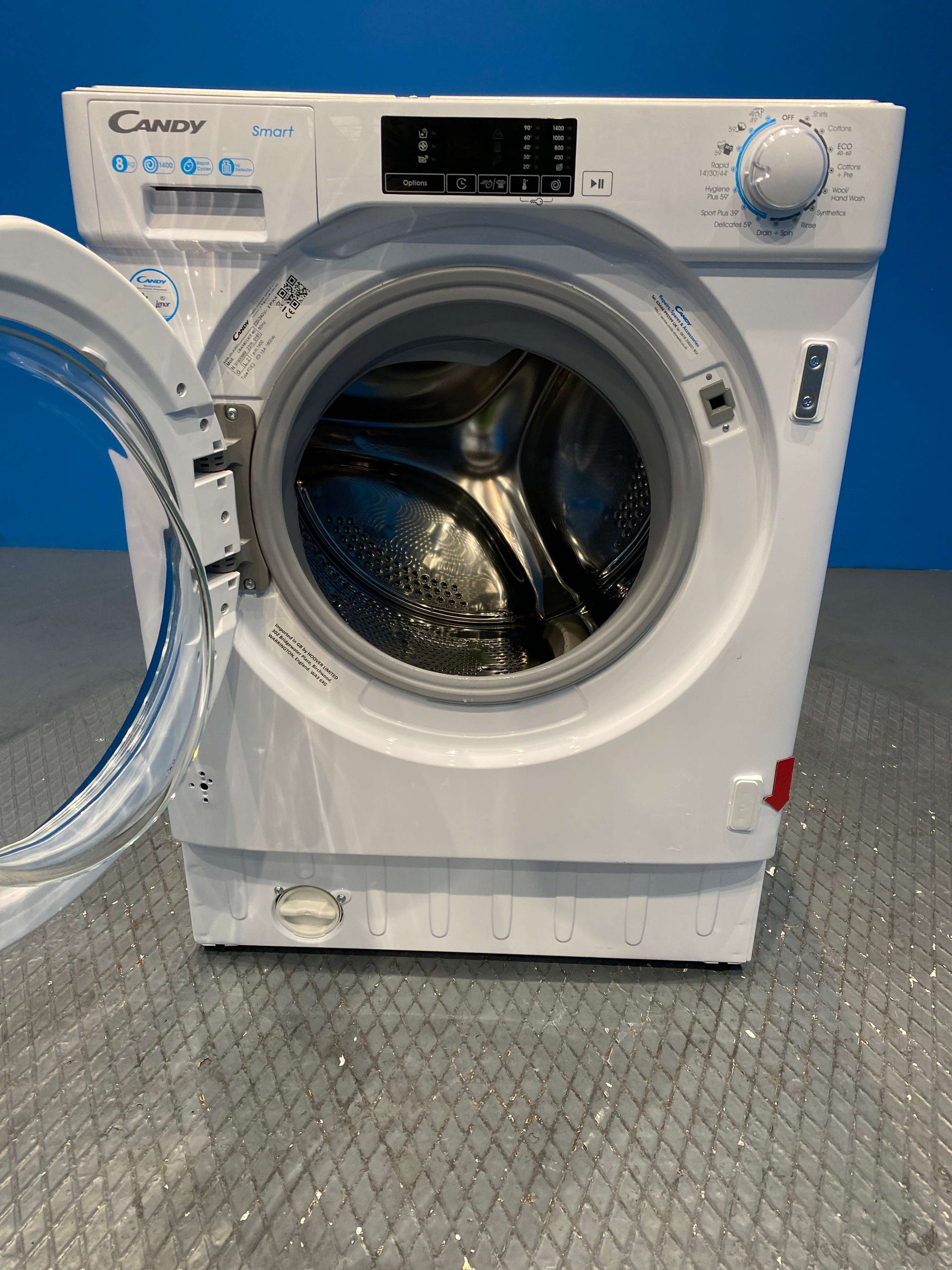 Candy CBW48D1XCE Integrated 8kg 1400 Spin Washing Machine - White