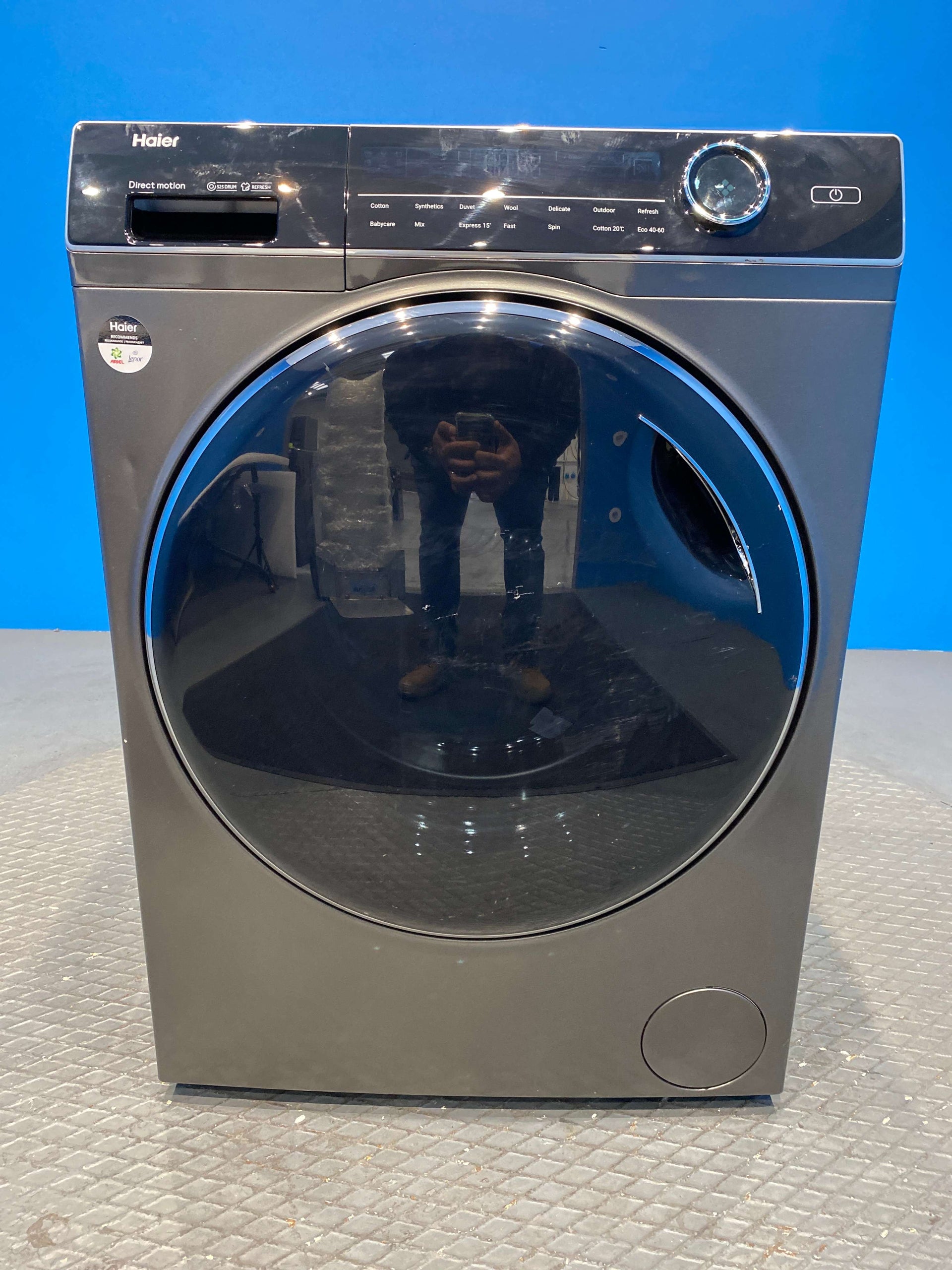 Haier HW100-B14979S Freestanding Washing Machine 10kg 1400 Spin - Graphite