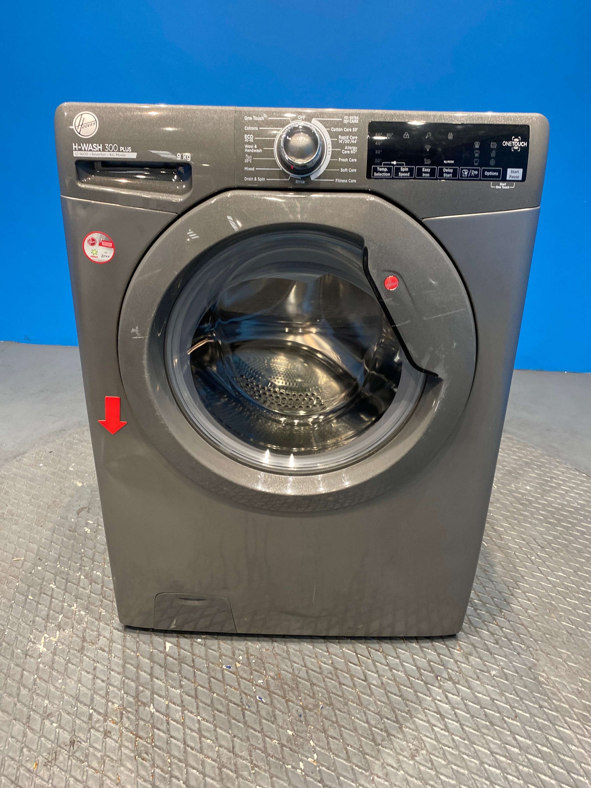 Hoover H3W69TMGGE Freestanding Washing Machine 9kg 1600 Spin - Graphite