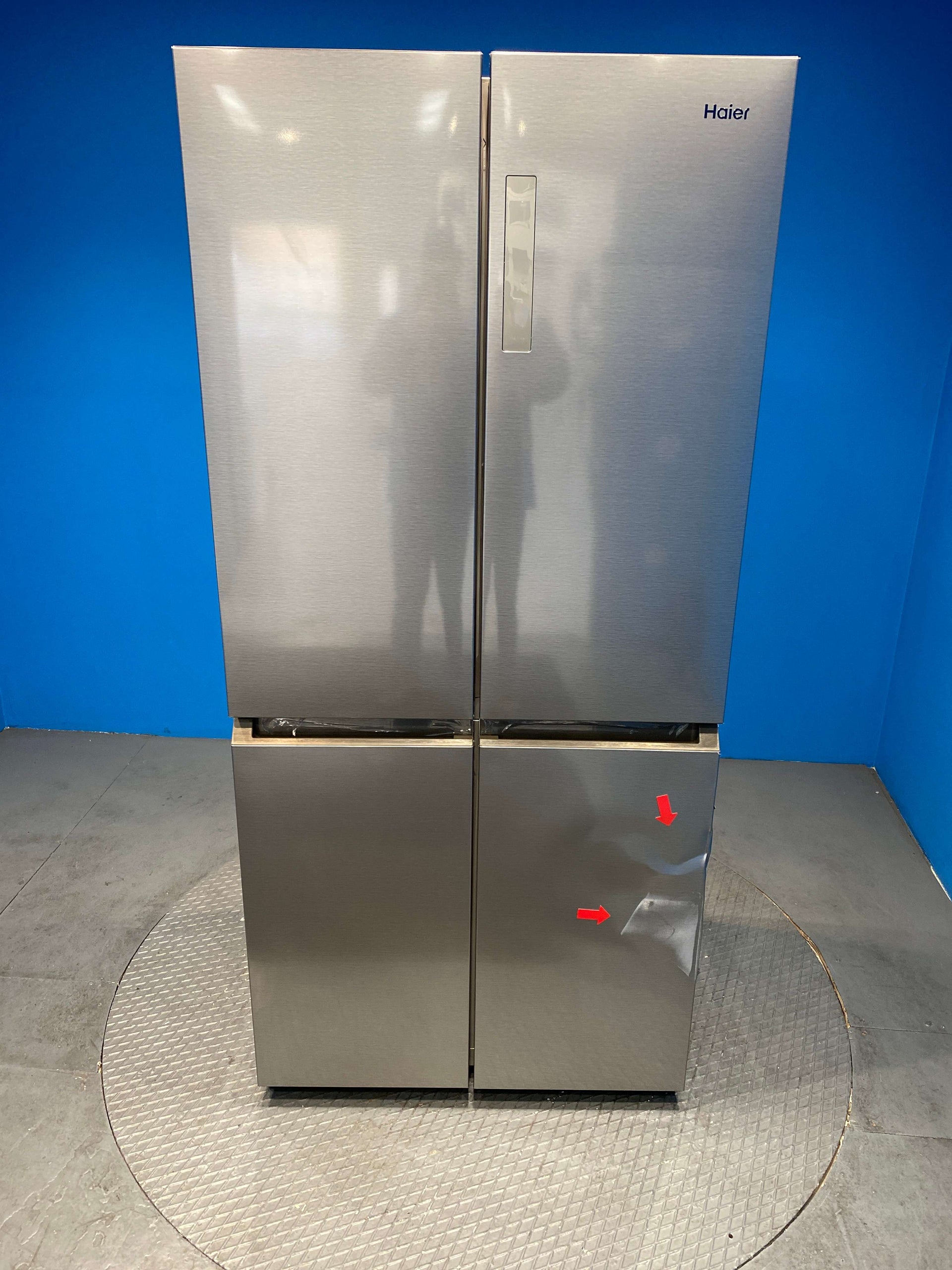 Haier HCR3818ENMG Combi Fridge Freezer 4 Door 467 Litre - Gentle Silver