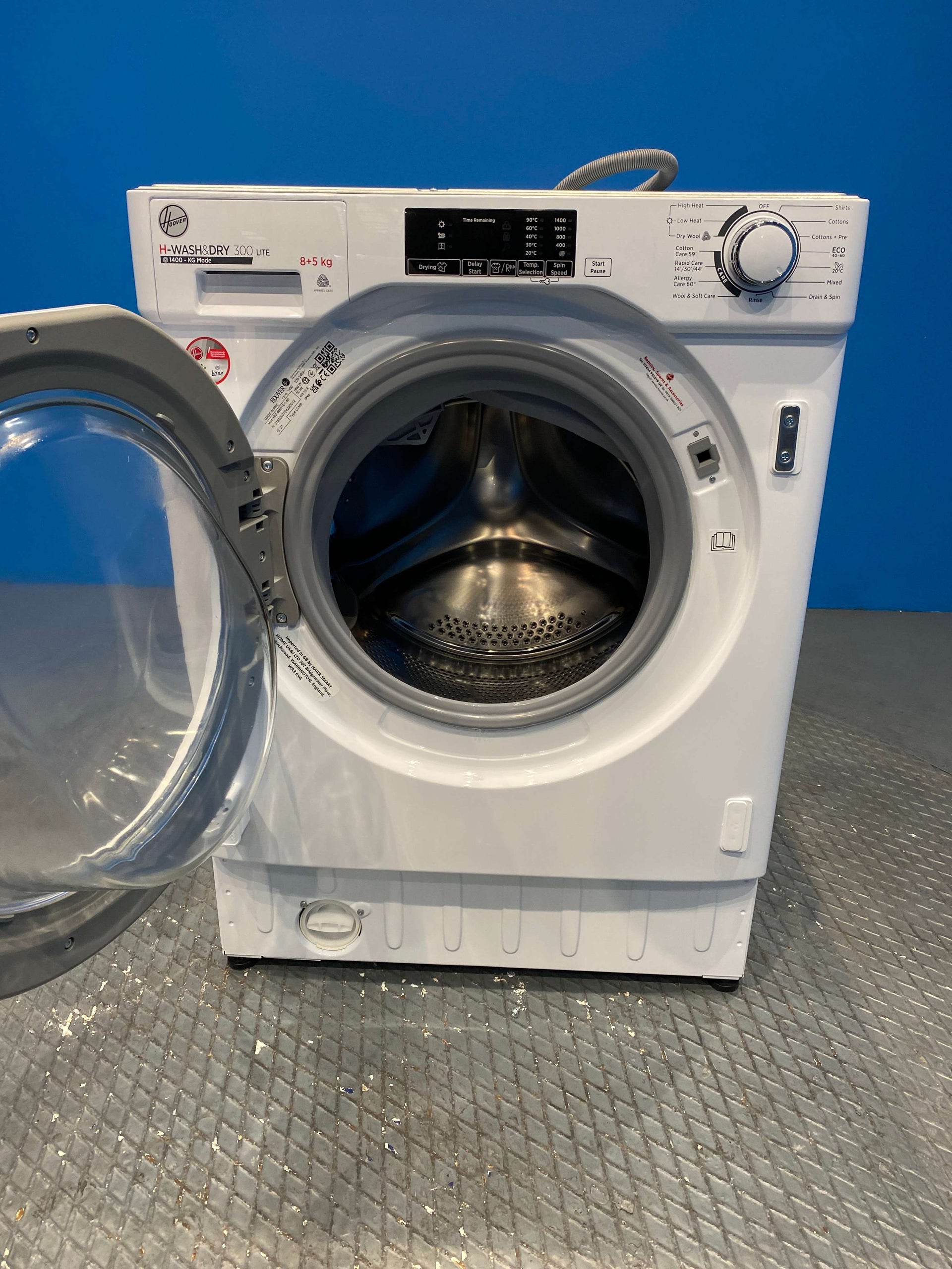 Hoover HBD485D1E Integrated 8kg / 5kg 1400 Spin Washer Dryer - White