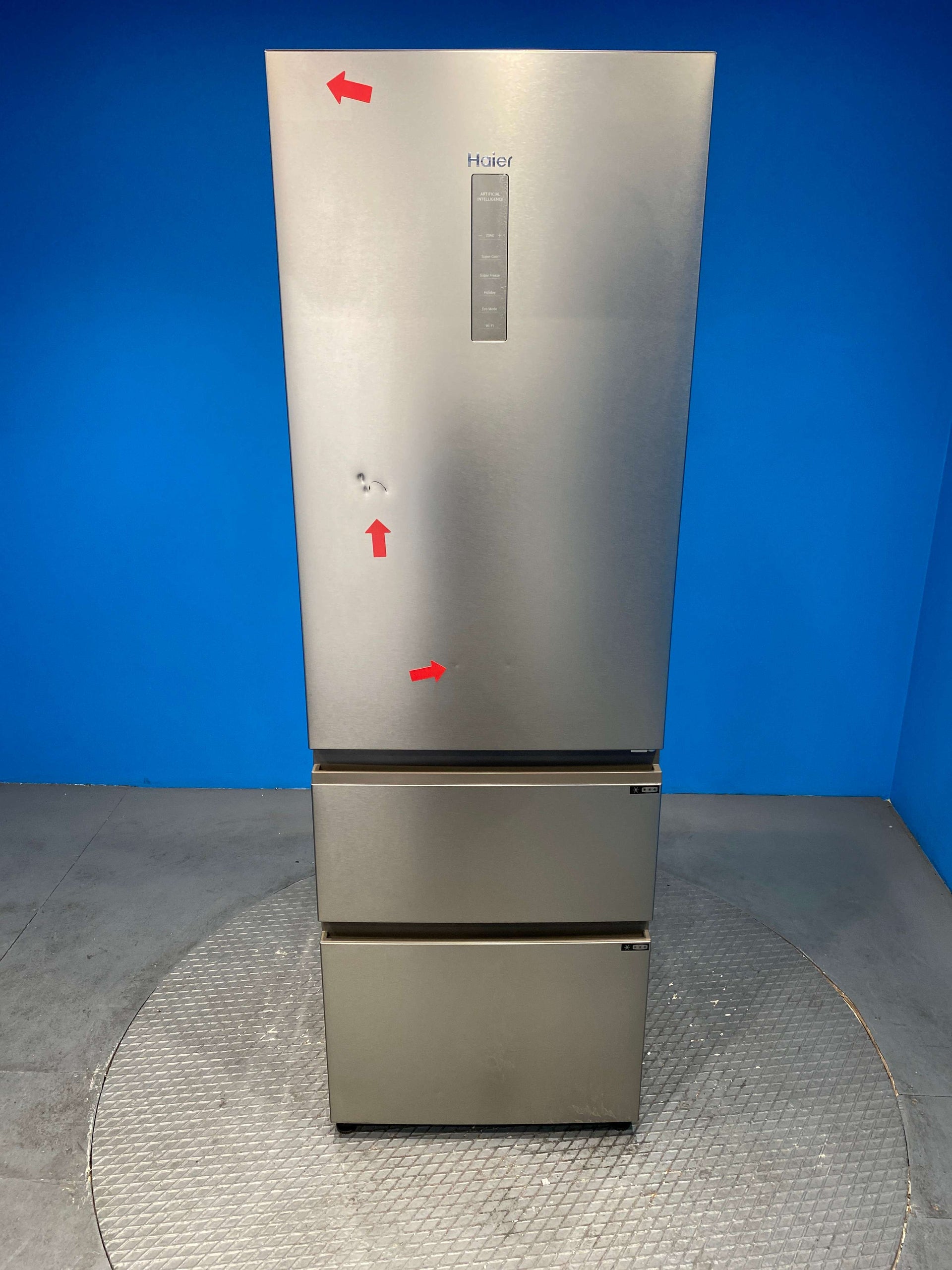 Haier HTW5618ENMG Series 5 360 Litre Combi Fridge Freezer - Stainless