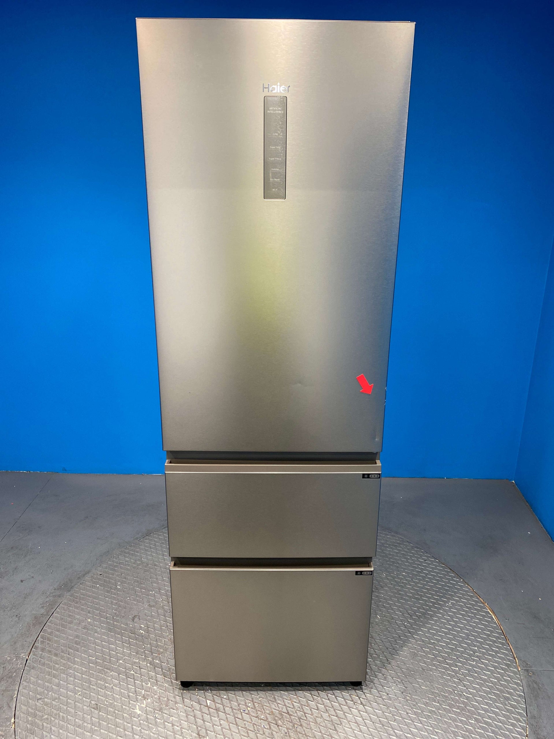 Haier HTW5618ENMG Series 5 360 Litre Combi Fridge Freezer - Stainless