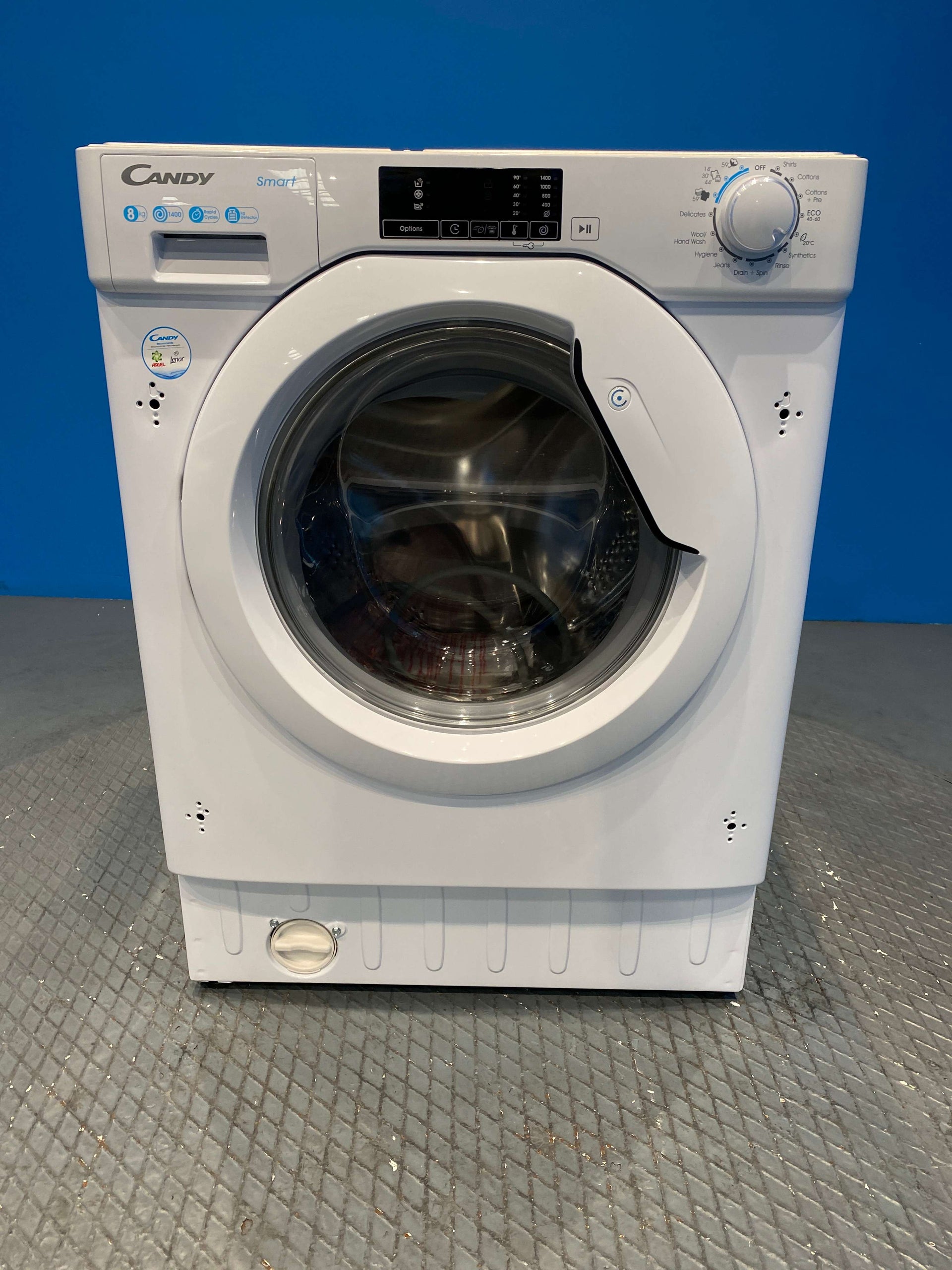 Candy CBW48D1W4 Integrated 8kg 1400 Spin Washing Machine - White