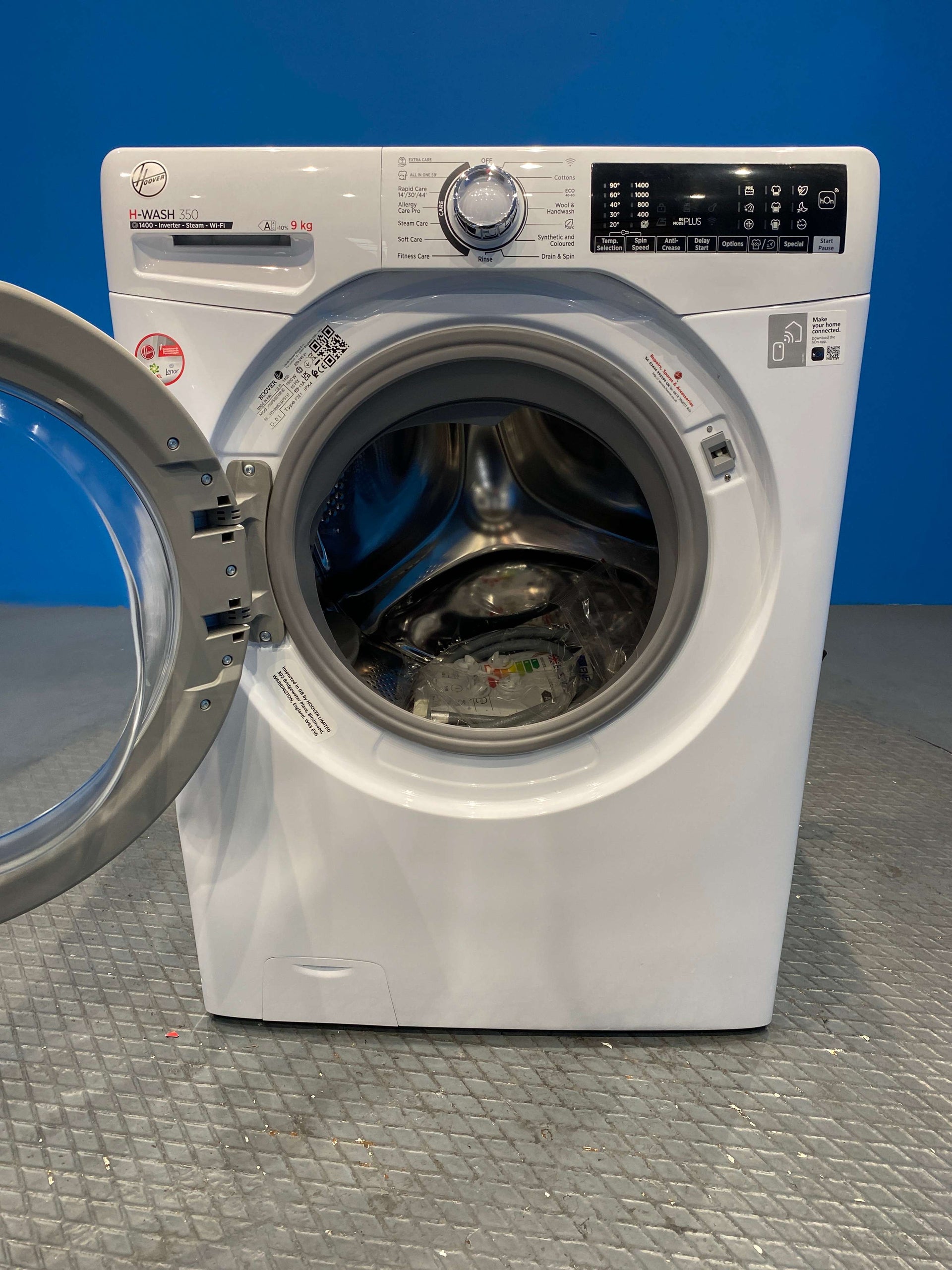 Hoover H3WPS496TAM6 Freestanding Washing Machine 9kg 1400 Spin - White