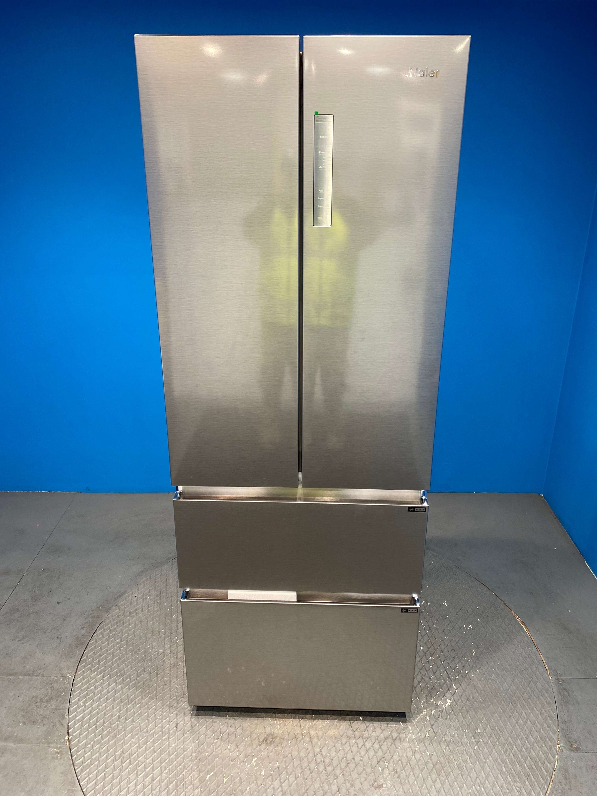 Haier HFR5719ENMG Fridge Freezer French Door 60/40 446 Litres - Inox