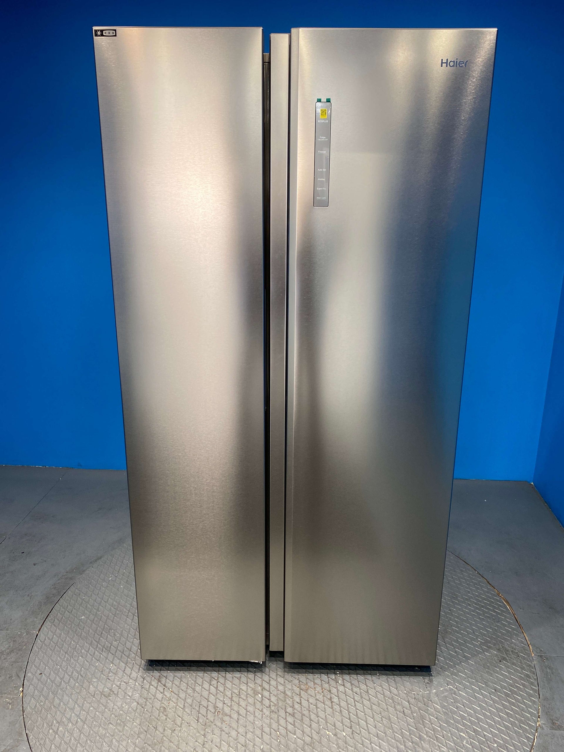 Haier HSW79F18ANMM American Style 515 Litre Fridge Freezer - Inox