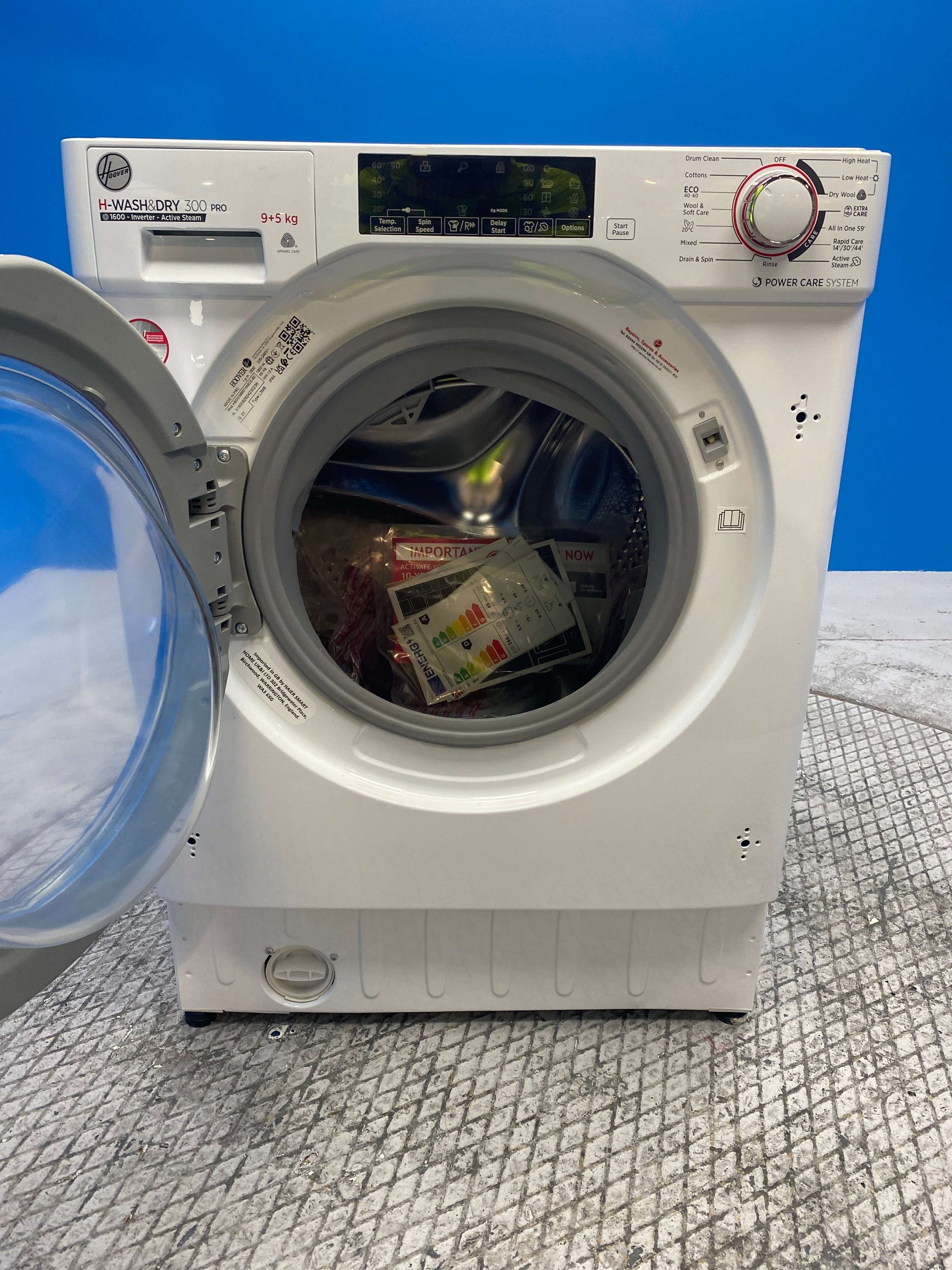 Hoover HBDOS695TAMCE Built In Washer Dryer 9kg / 5kg 1600 Spin - White