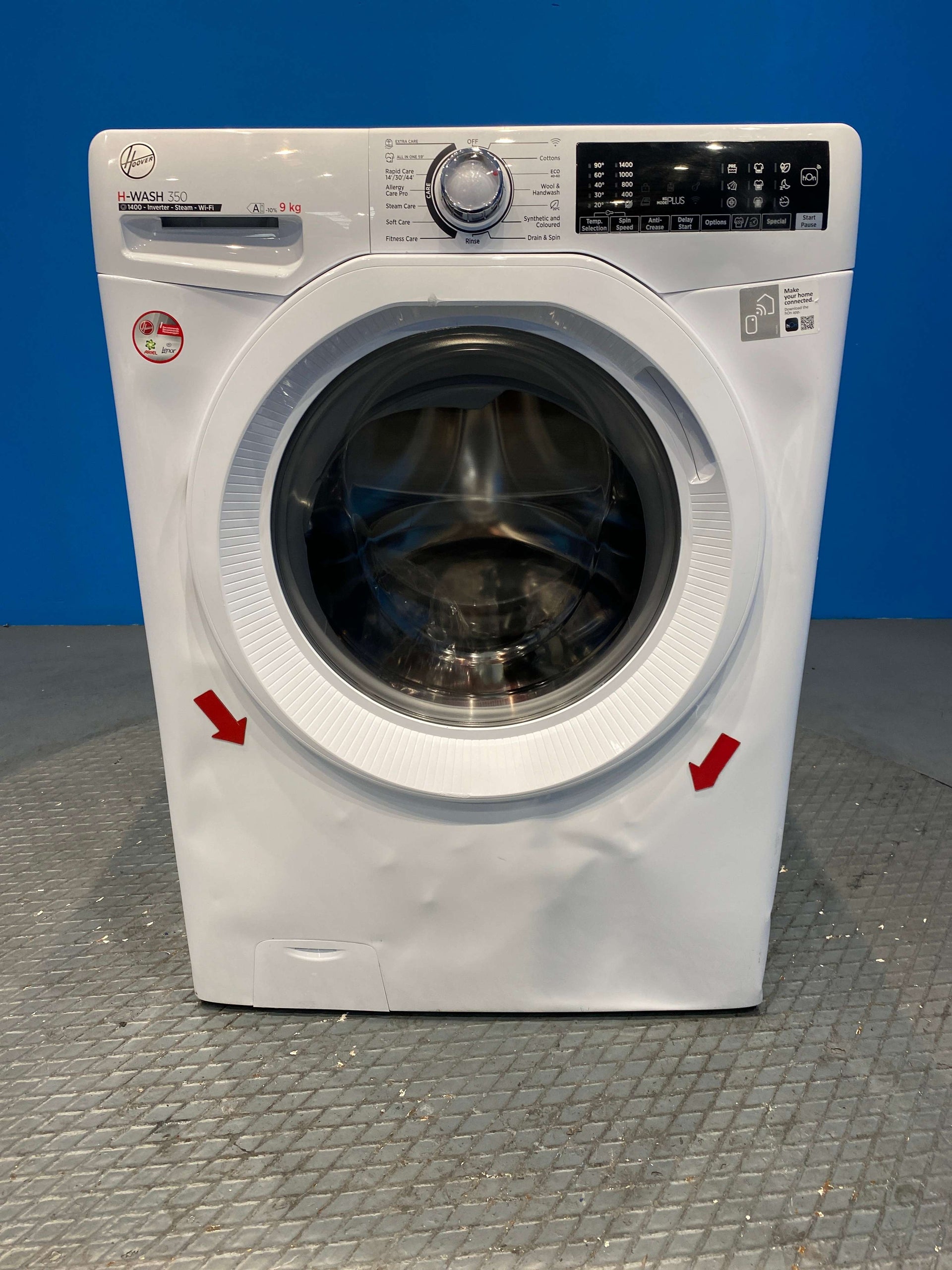 Hoover H3WPS496TAM6 Freestanding Washing Machine 9kg 1400 Spin - White