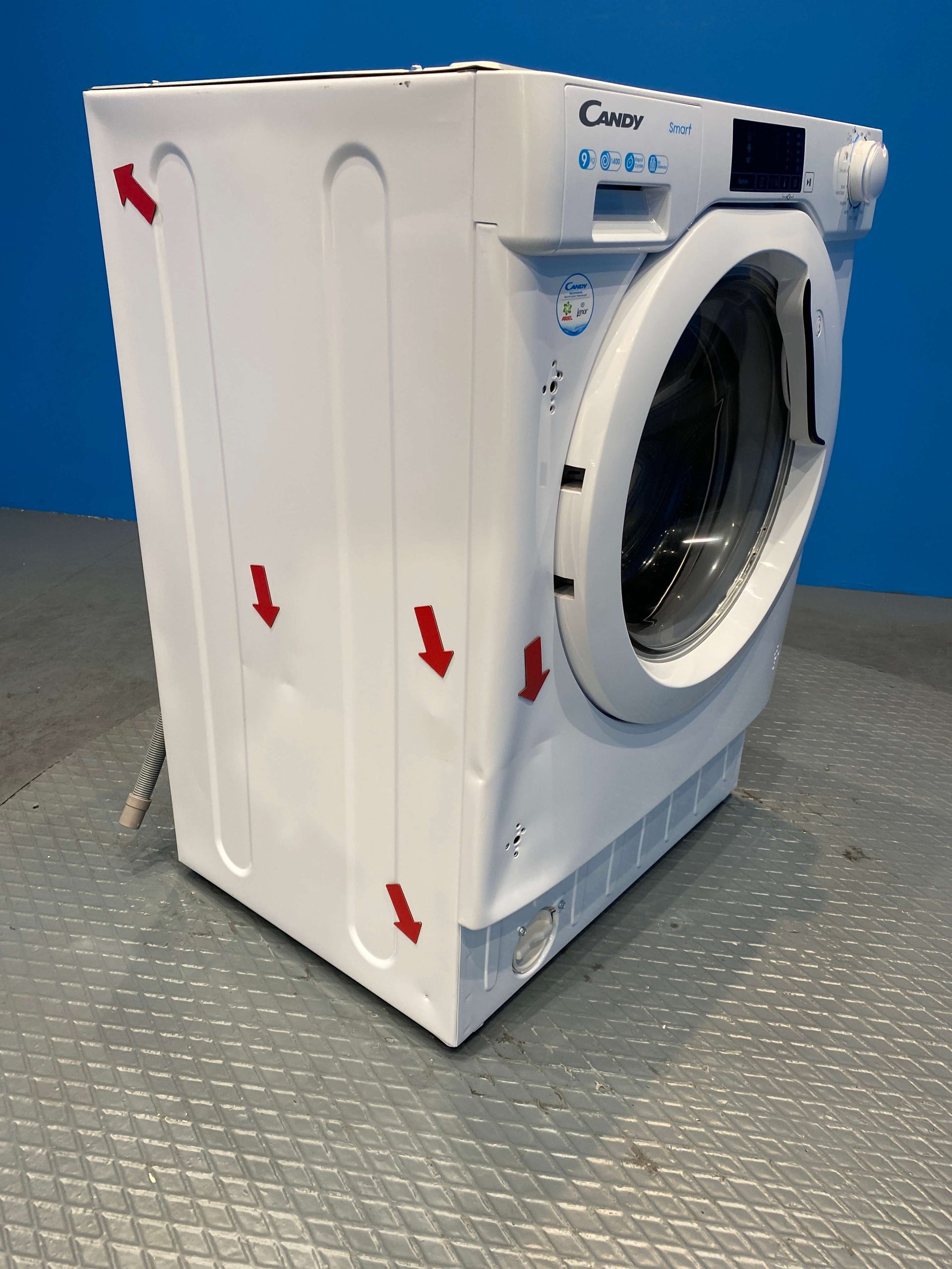 Candy CBW49D1W4 Integrated 9kg 1400 Spin Washing Machine - White