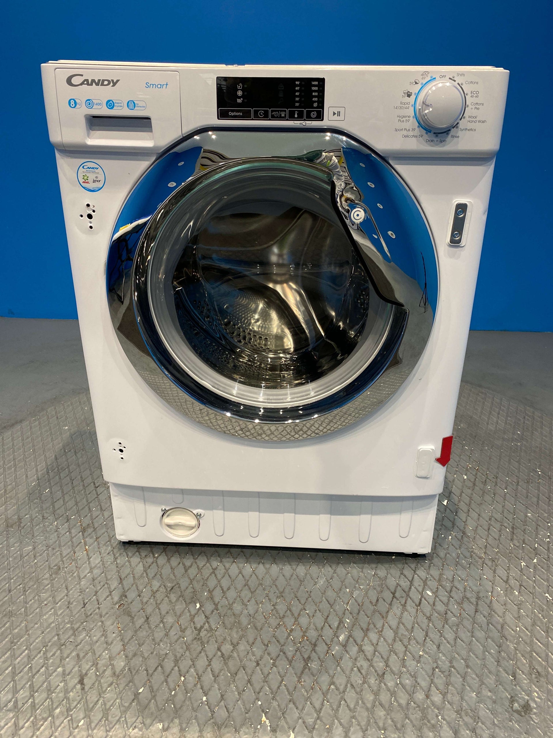 Candy CBW48D1XCE Integrated 8kg 1400 Spin Washing Machine - White