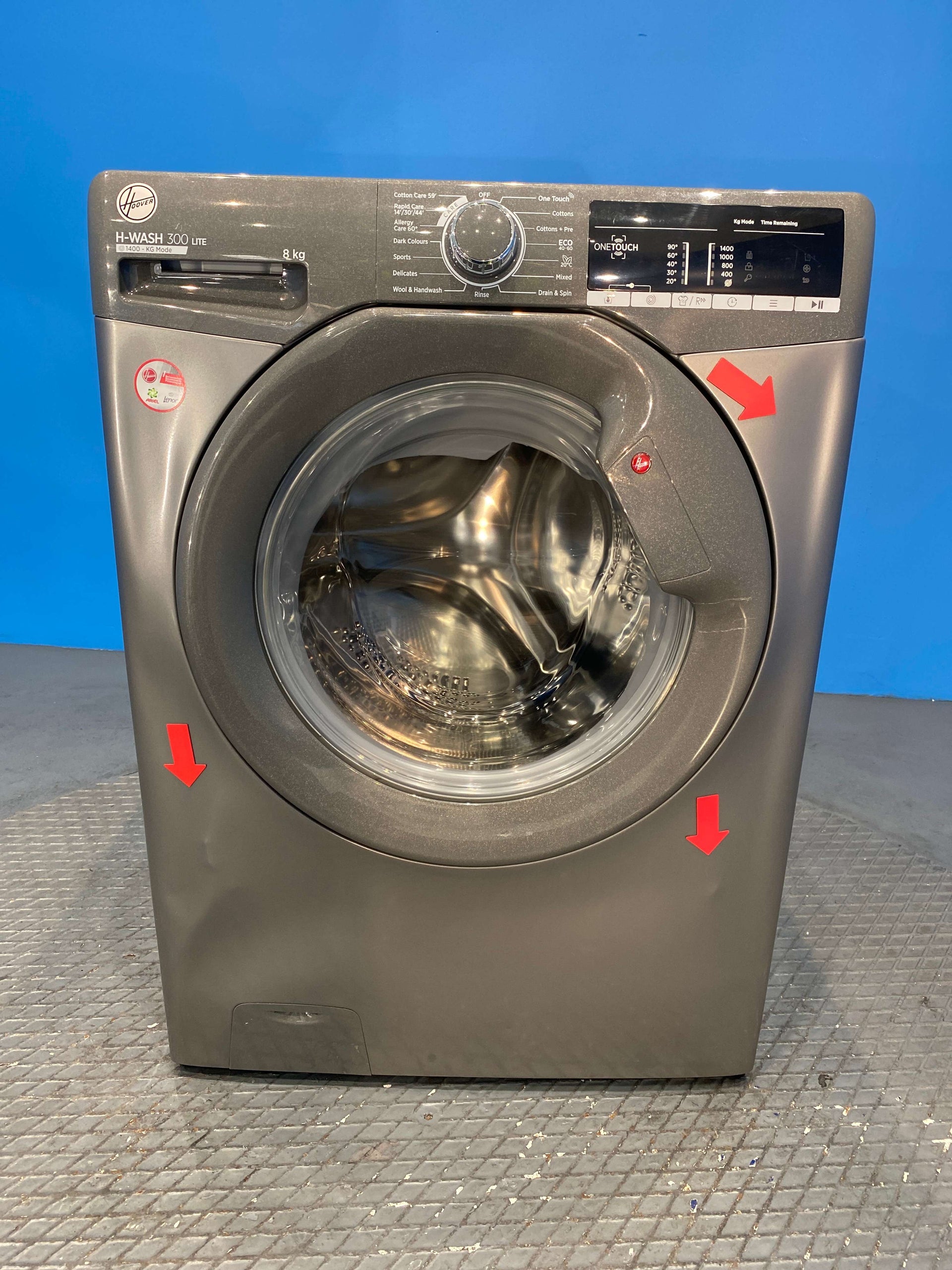 Hoover H3W48TGGE Freestanding Washing Machine 8kg 1400 Spin - Graphite