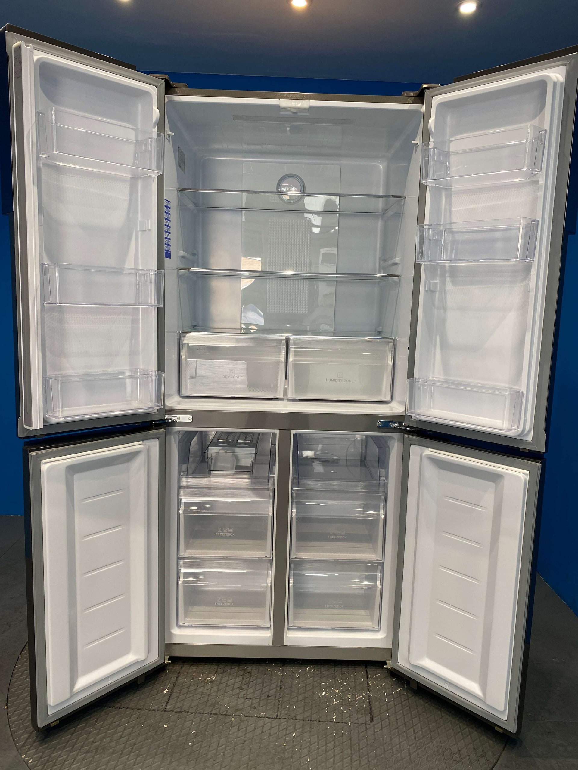 Haier HTF-556DP6 Fridge Freezer 4 Door 60/40 528 Litres - Silver