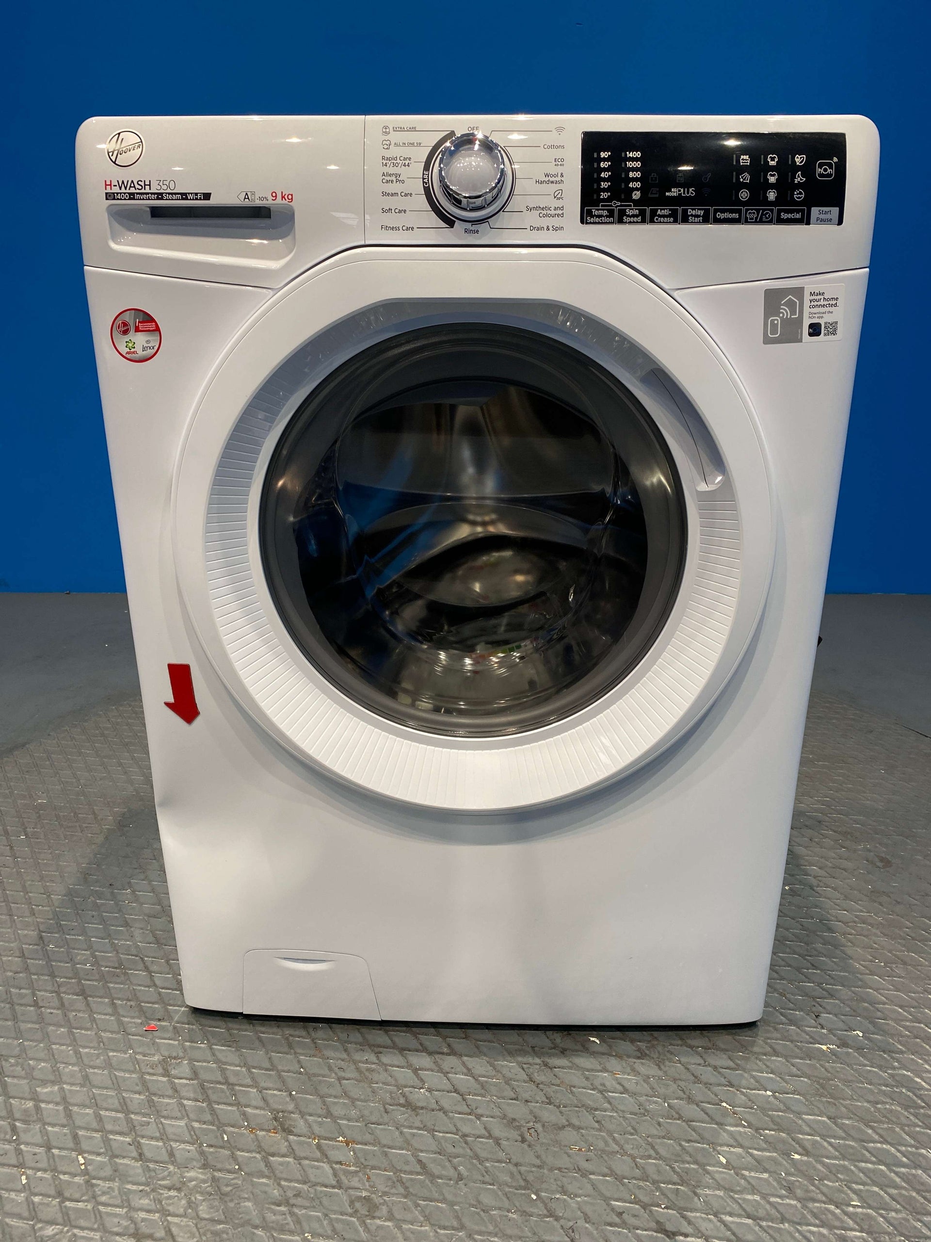 Hoover H3WPS496TAM6 Freestanding Washing Machine 9kg 1400 Spin - White