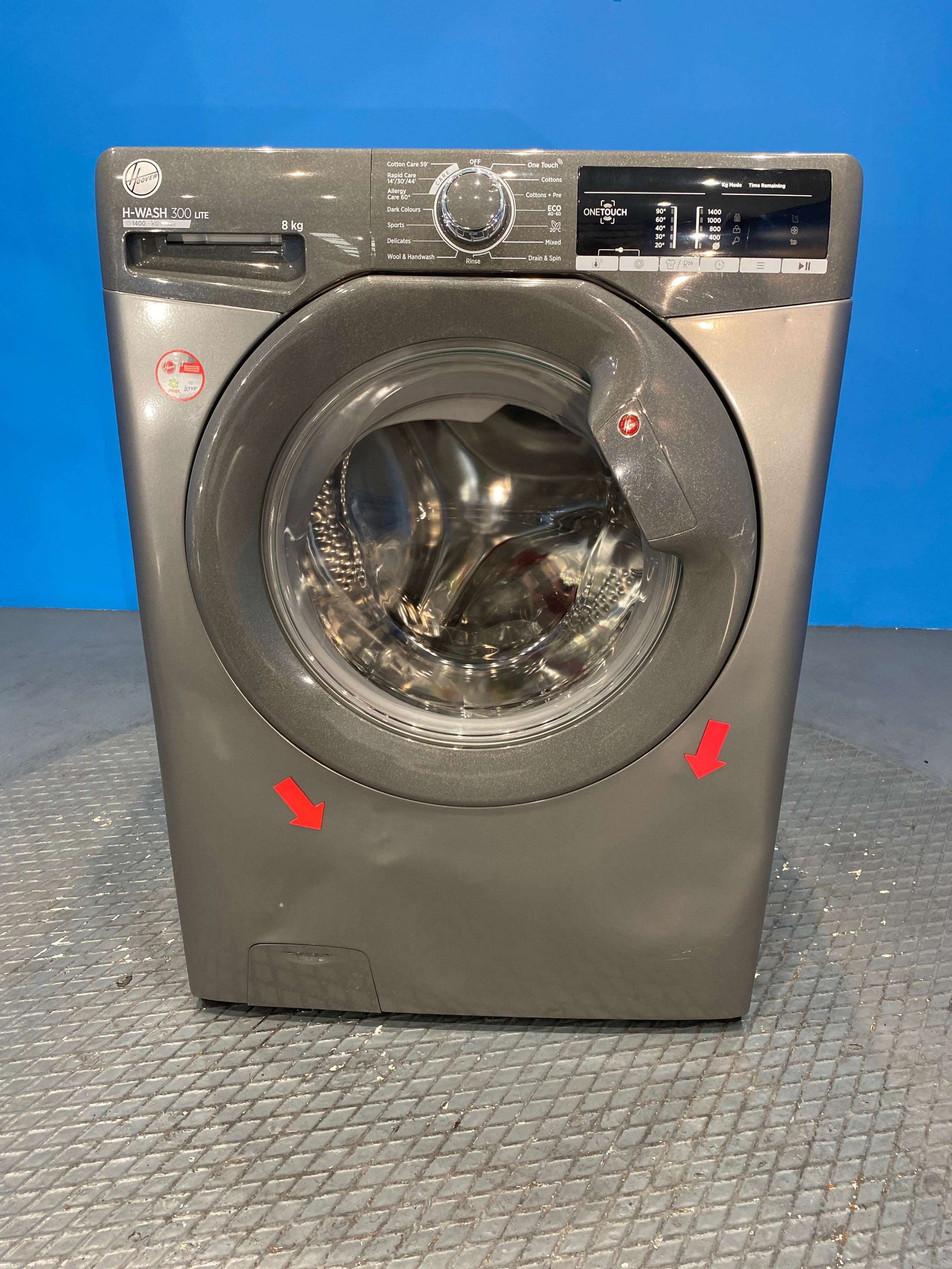 Hoover H3W48TGGE Freestanding Washing Machine 8kg 1400 Spin - Graphite