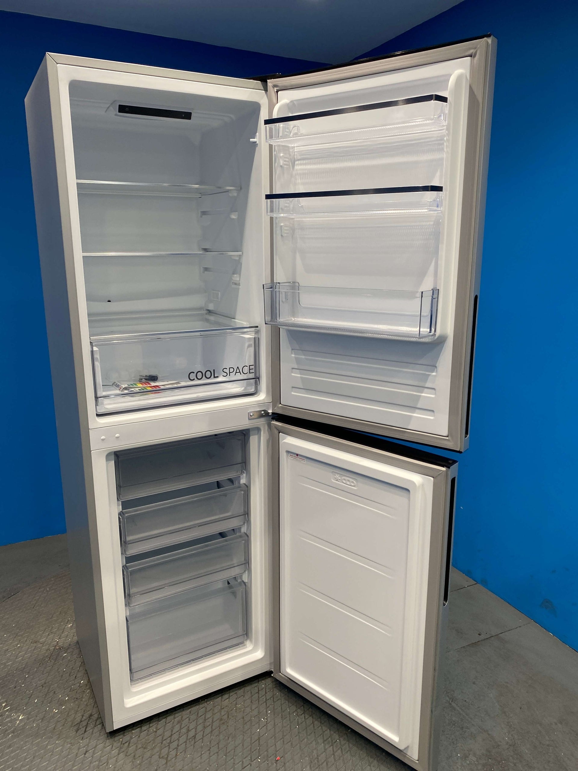 Hoover HVT3CLECKIHS Fridge Freezer Combi 50/50 252 Litres - Silver