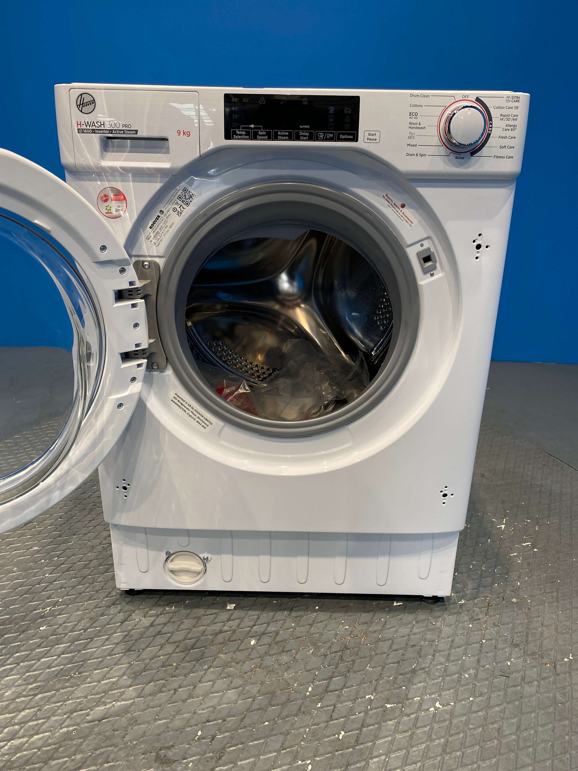 Hoover HBWOS69TMCE Built In Washing Machine 9kg 1600 Spin - White