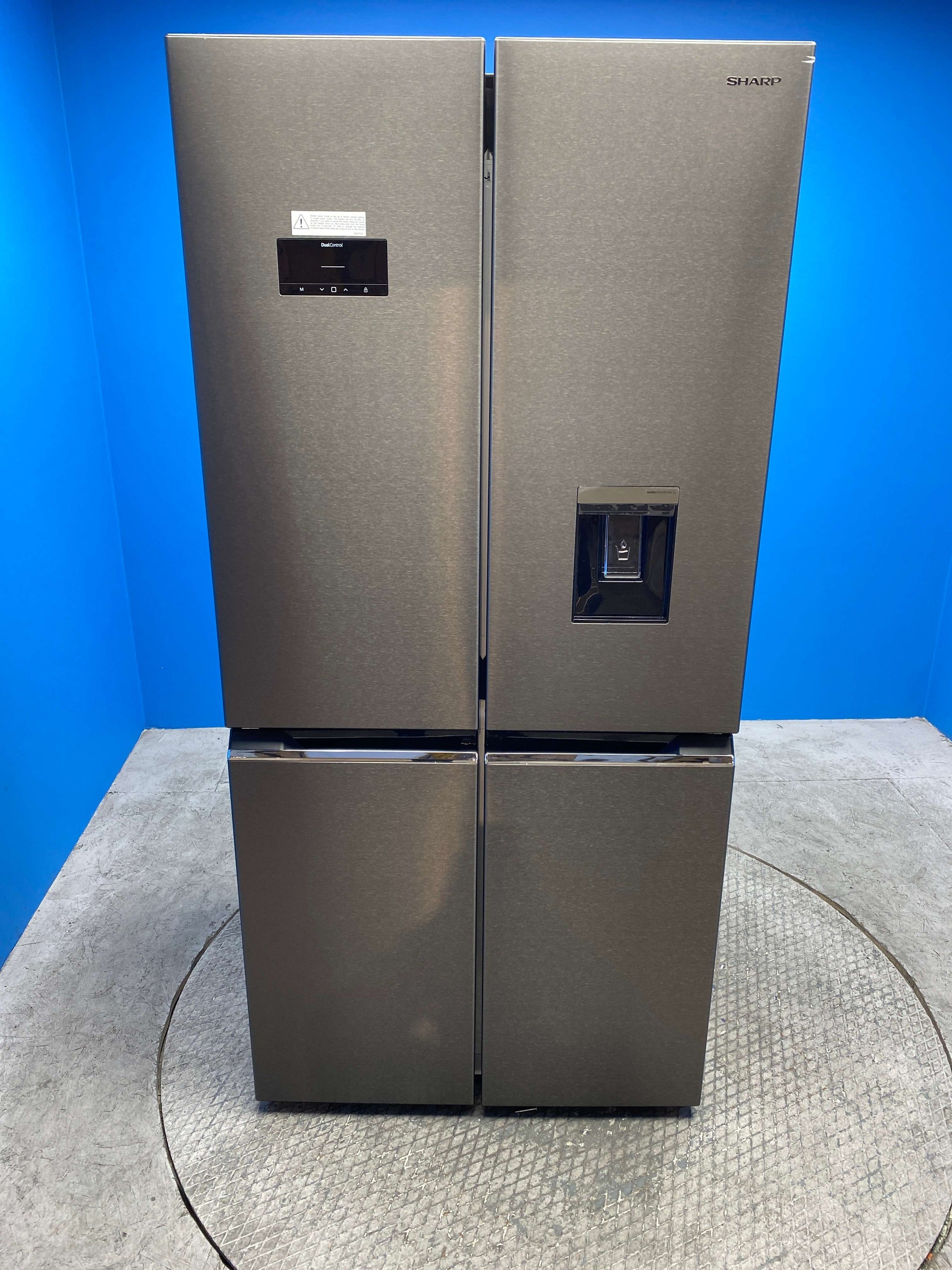 Sharp SJ-FA25IHDAD-EN 4 Door 488 Litre Fridge Freezer - Dark Steel