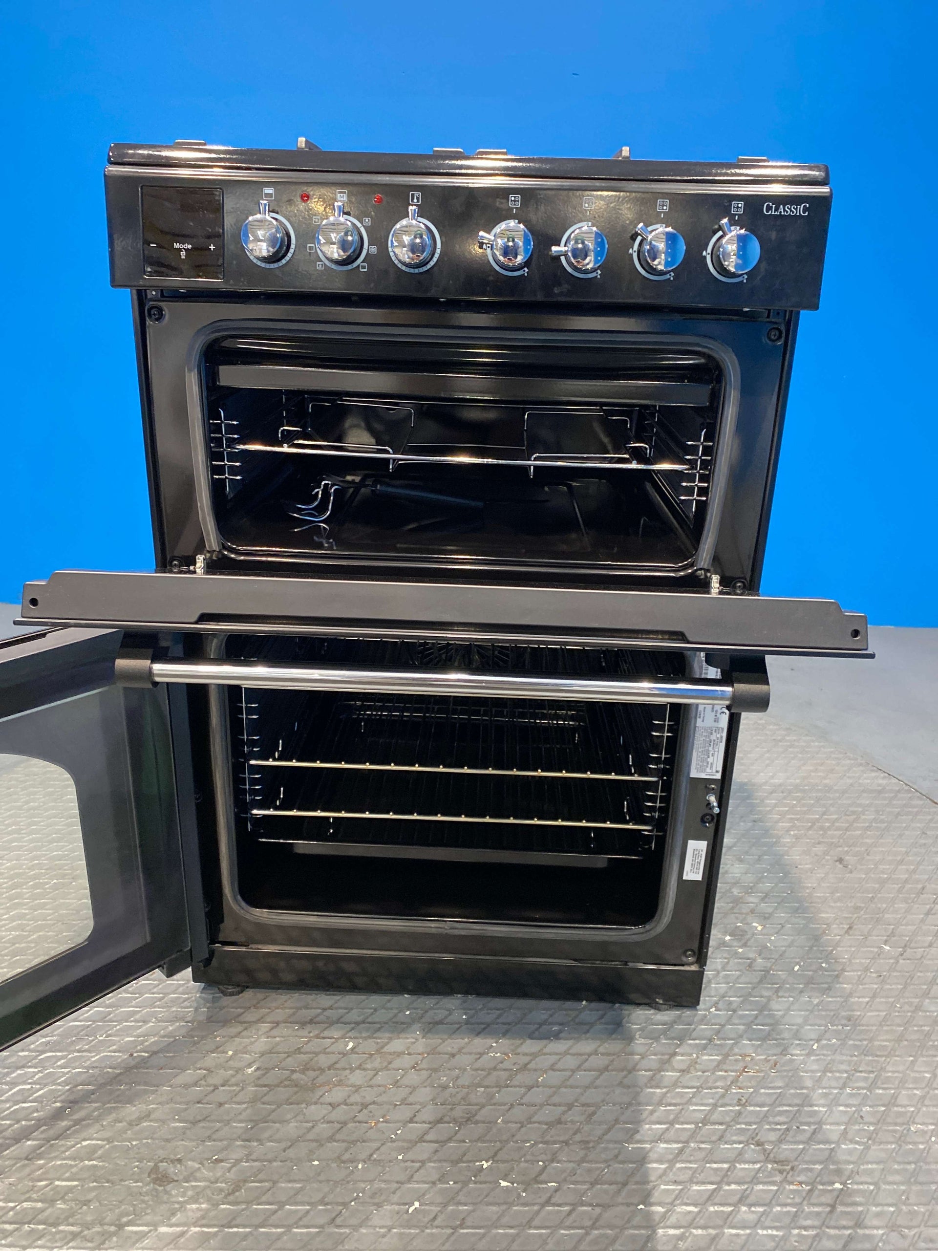 Rangemaster CLA60DFFBL/C Freestanding Cooker 60cm Dual Fuel Black