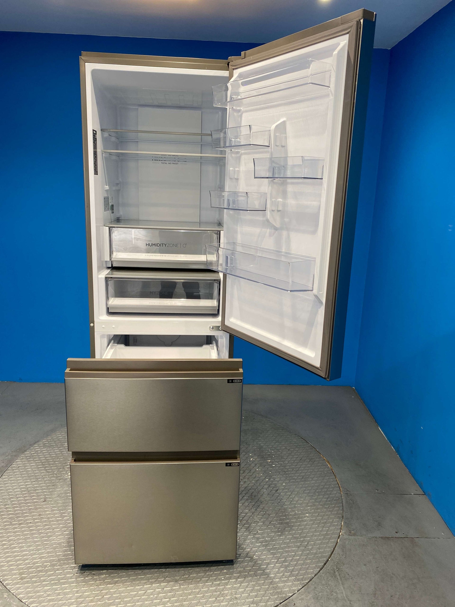 Haier HTW5618ENMG Series 5 360 Litre Combi Fridge Freezer - Stainless