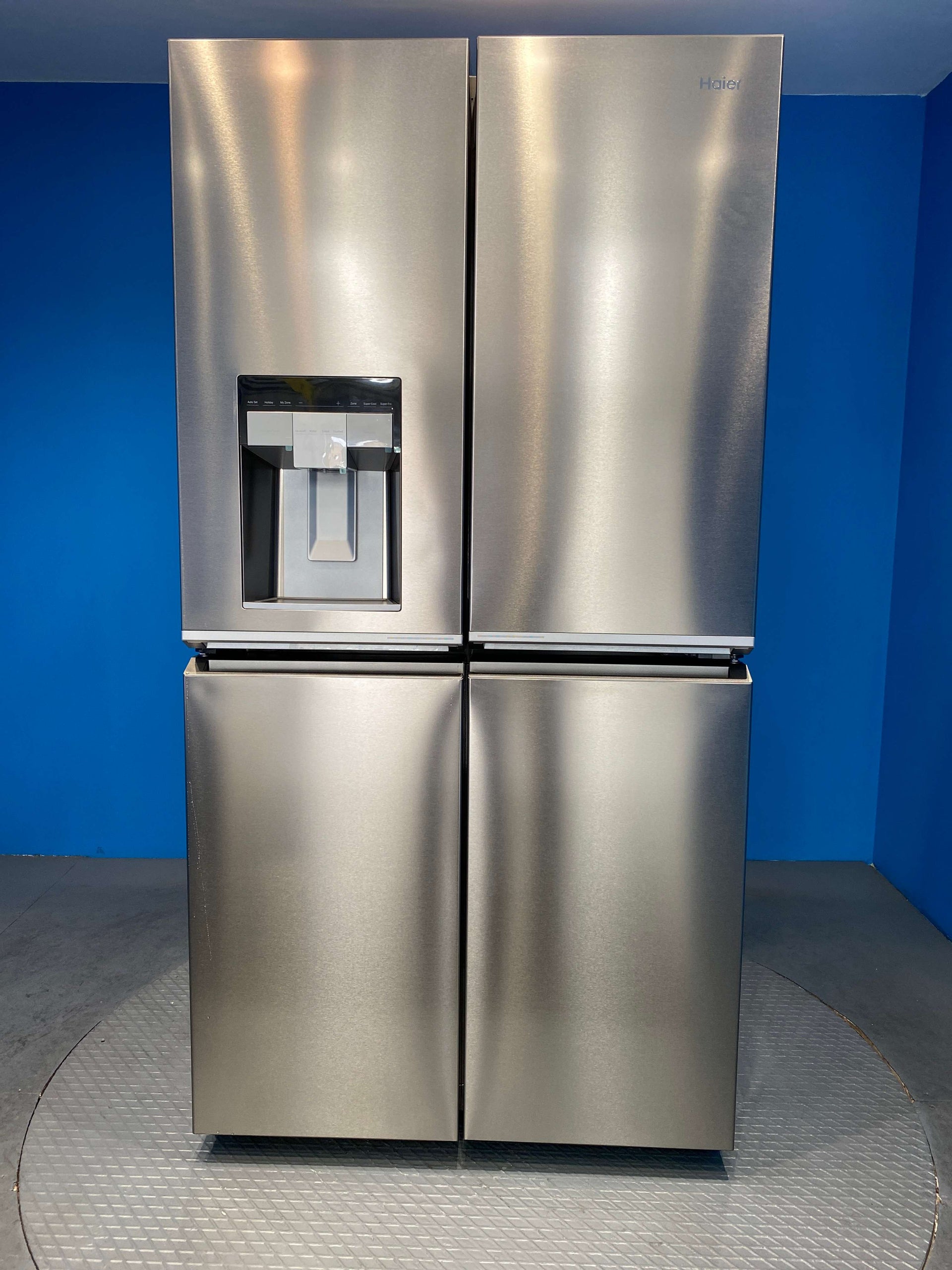 Haier HCR7918EIMP American Style 601 Litre Fridge Freezer - Inox