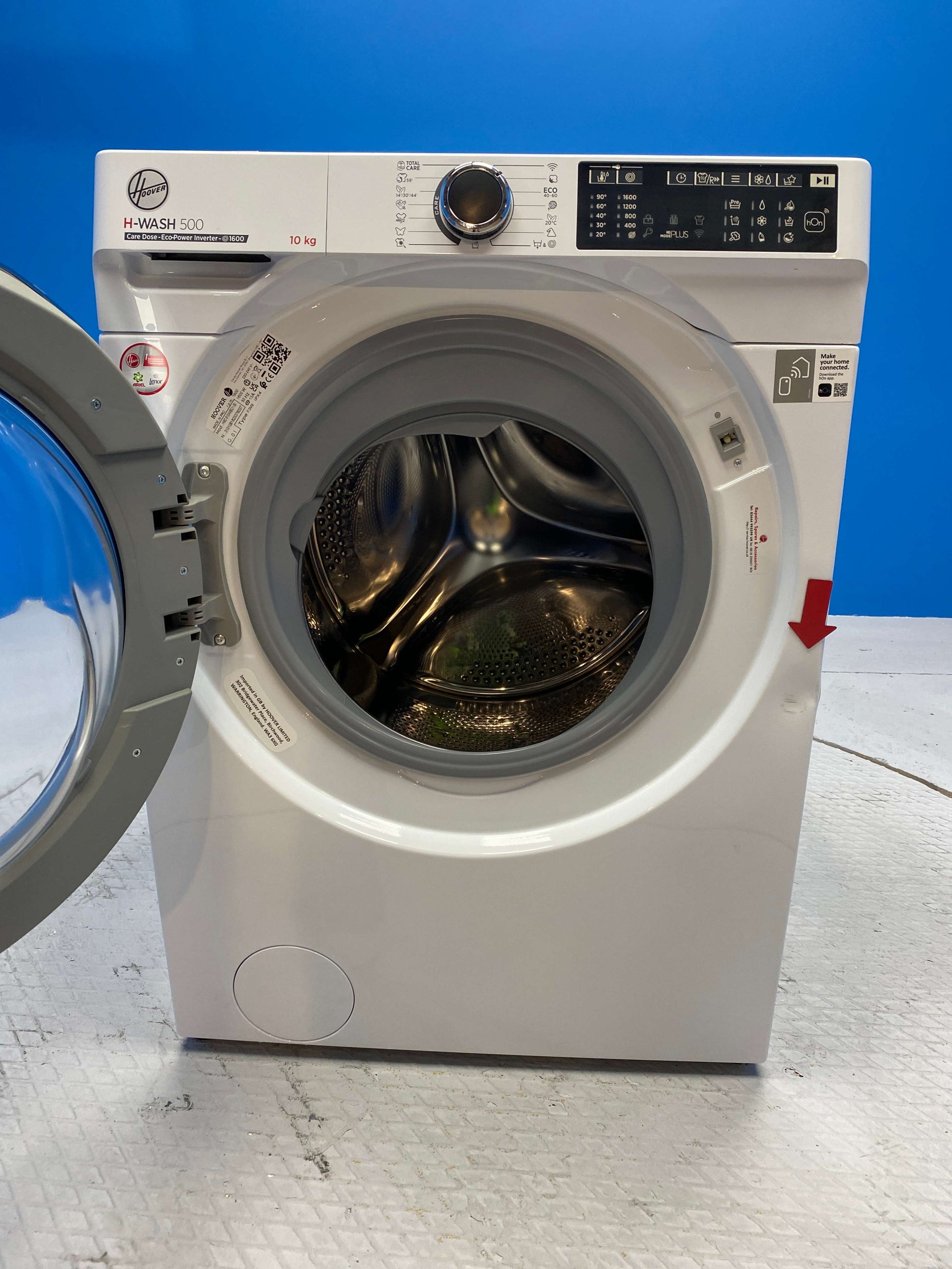 Hoover HWD610AMBC Freestanding Washing Machine 10kg 1600 Spin - White