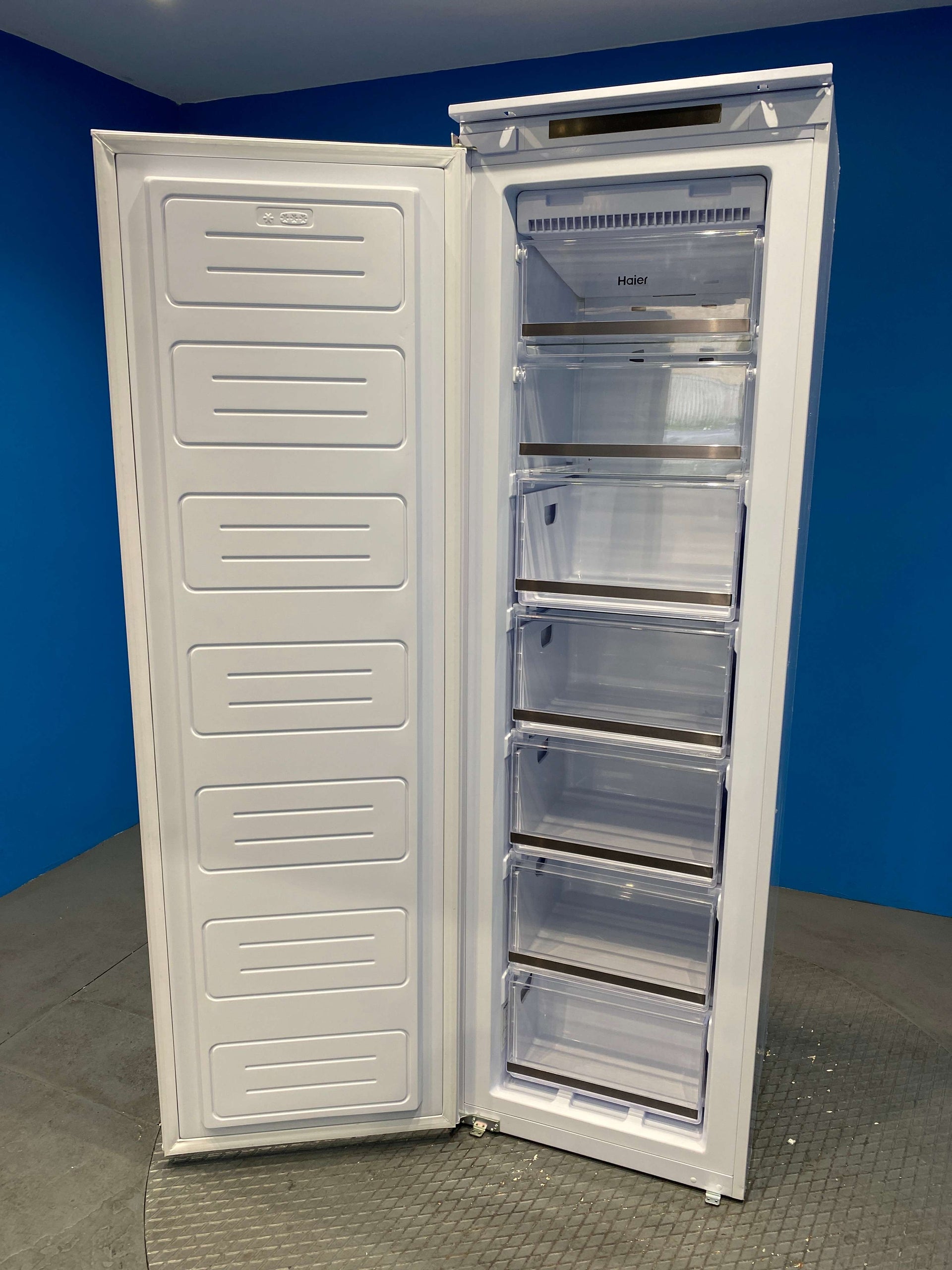 Haier HFE172NFUK Integrated Upright 200 Litre Freezer - White