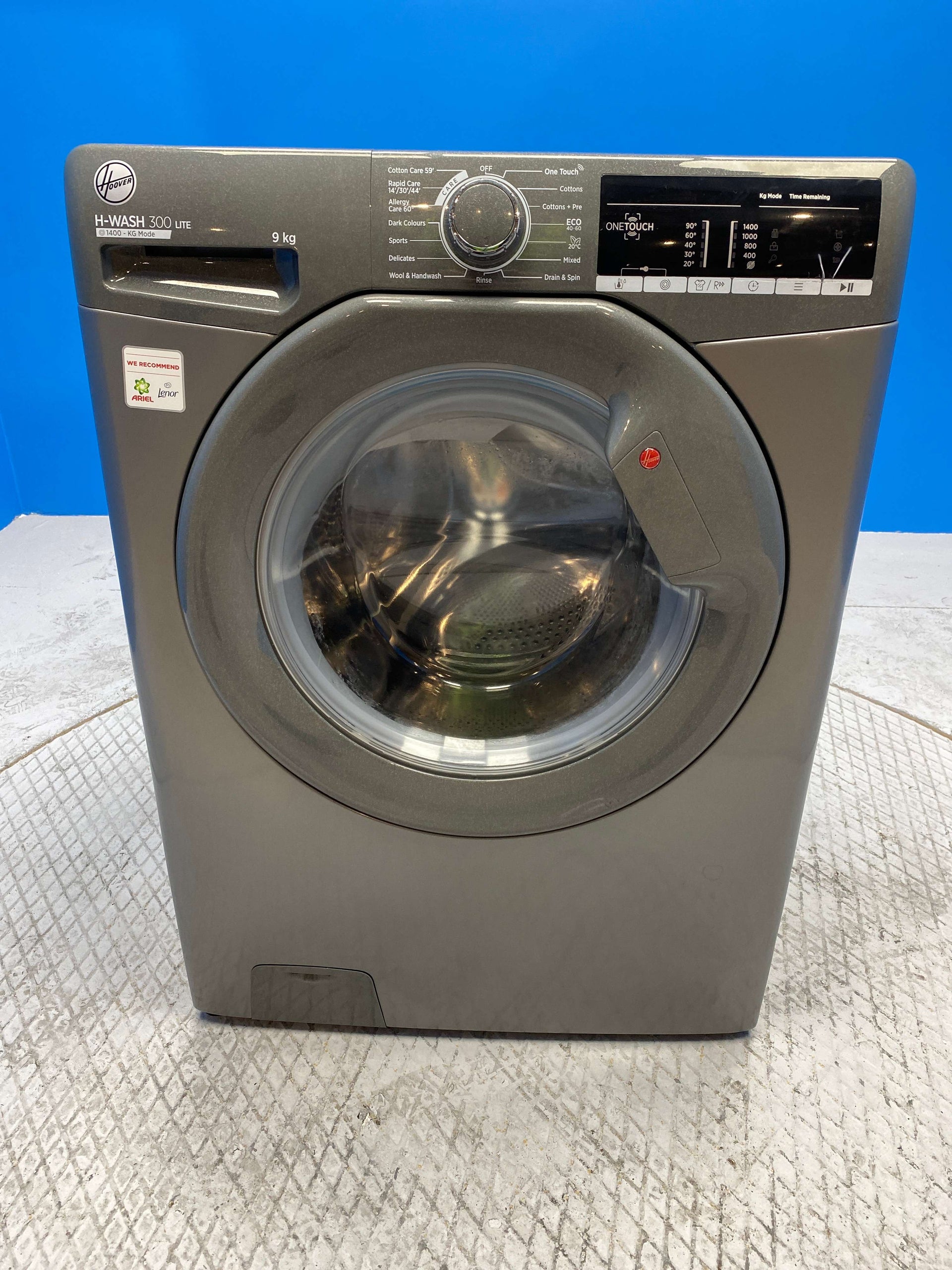 Hoover H3W49TAGG4 Washing Machine 9kg 1400 Spin Wi-Fi - Graphite