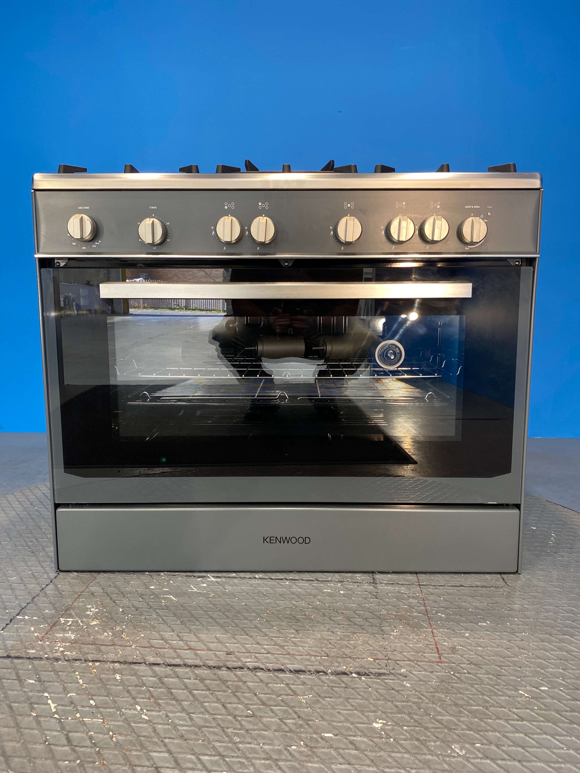 Kenwood CK307GSL 90 cm Gas Range Cooker - Slate Grey