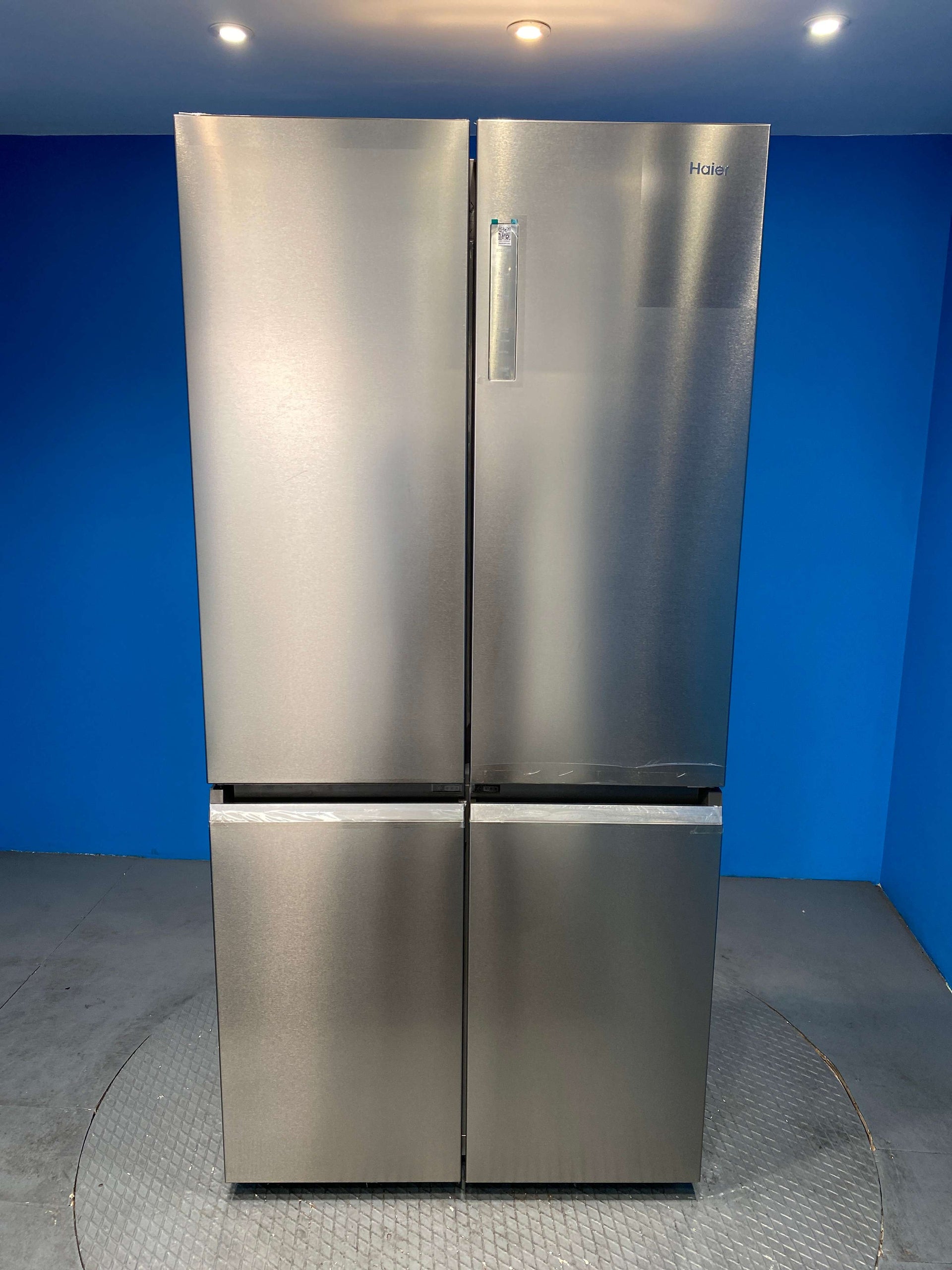 Haier HCR5919ENMP American Style 528 Litre Fridge Freezer - Inox